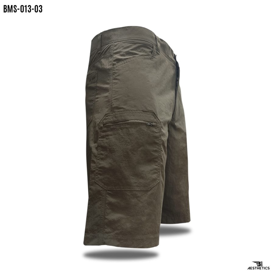 umber micro cargo shorts