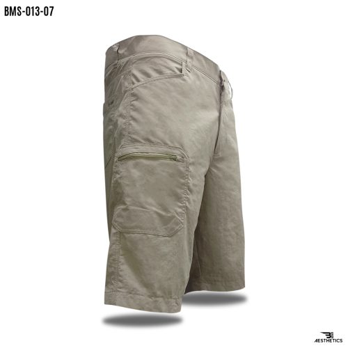 khaki micro cargo shorts