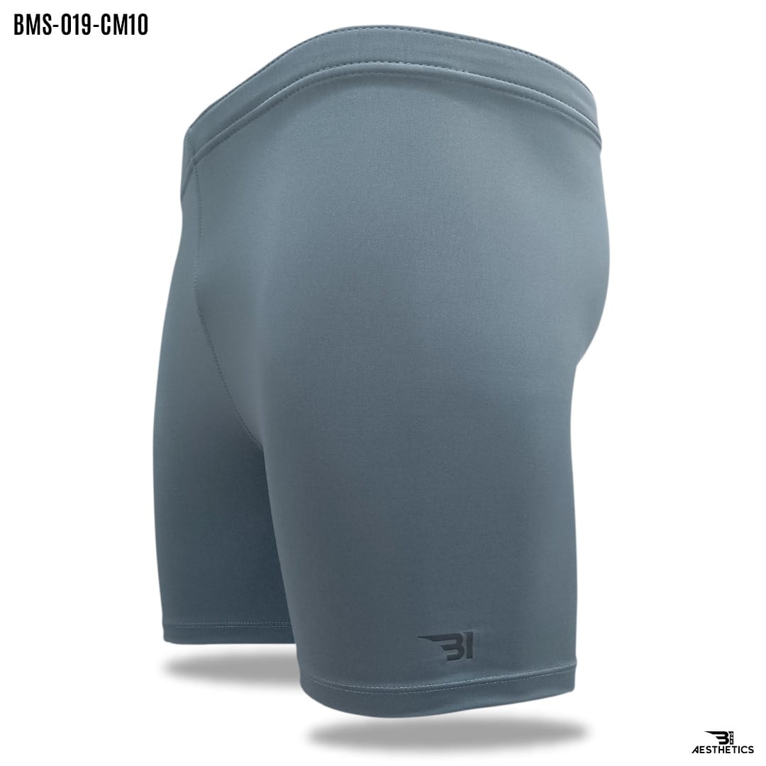 men's gray tight shorts