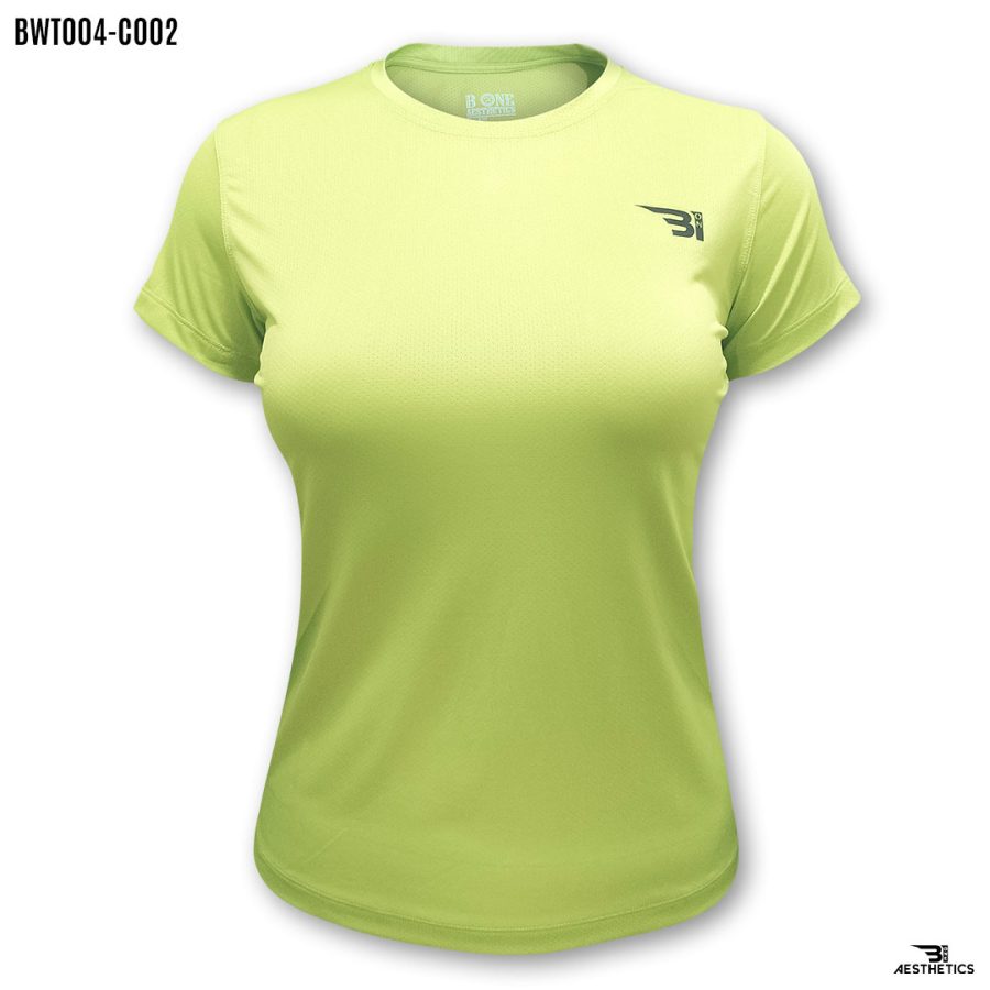 neon green crew-neck t-shirt