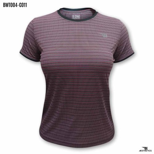 red stripe crew-neck t-shirt