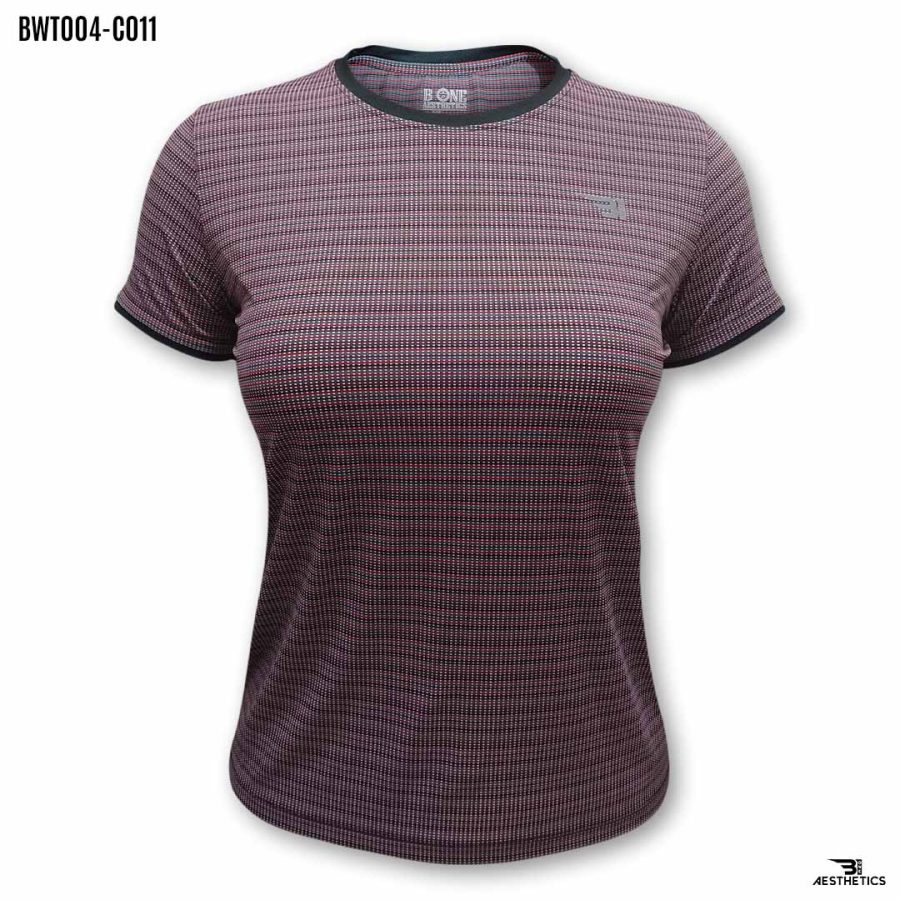 red stripe crew-neck t-shirt