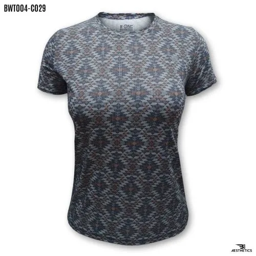 vintage patterned crew-neck t-shirt
