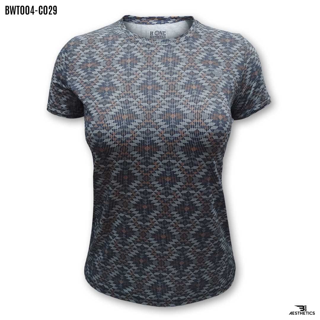 vintage patterned crew-neck t-shirt
