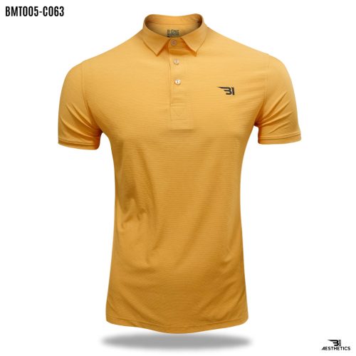 yellow polo collar t-shirt