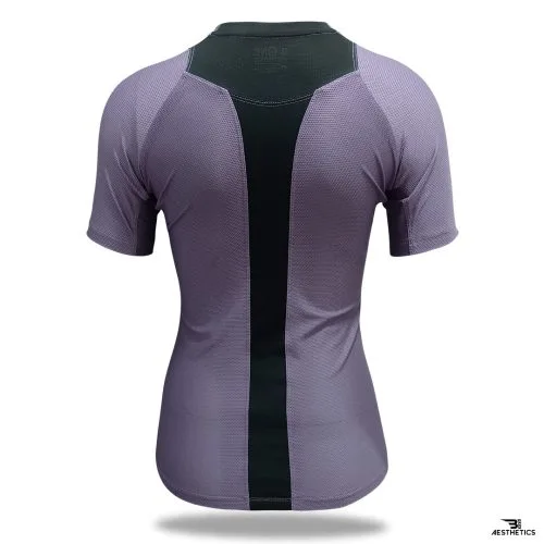 back contrast purple t-shirt
