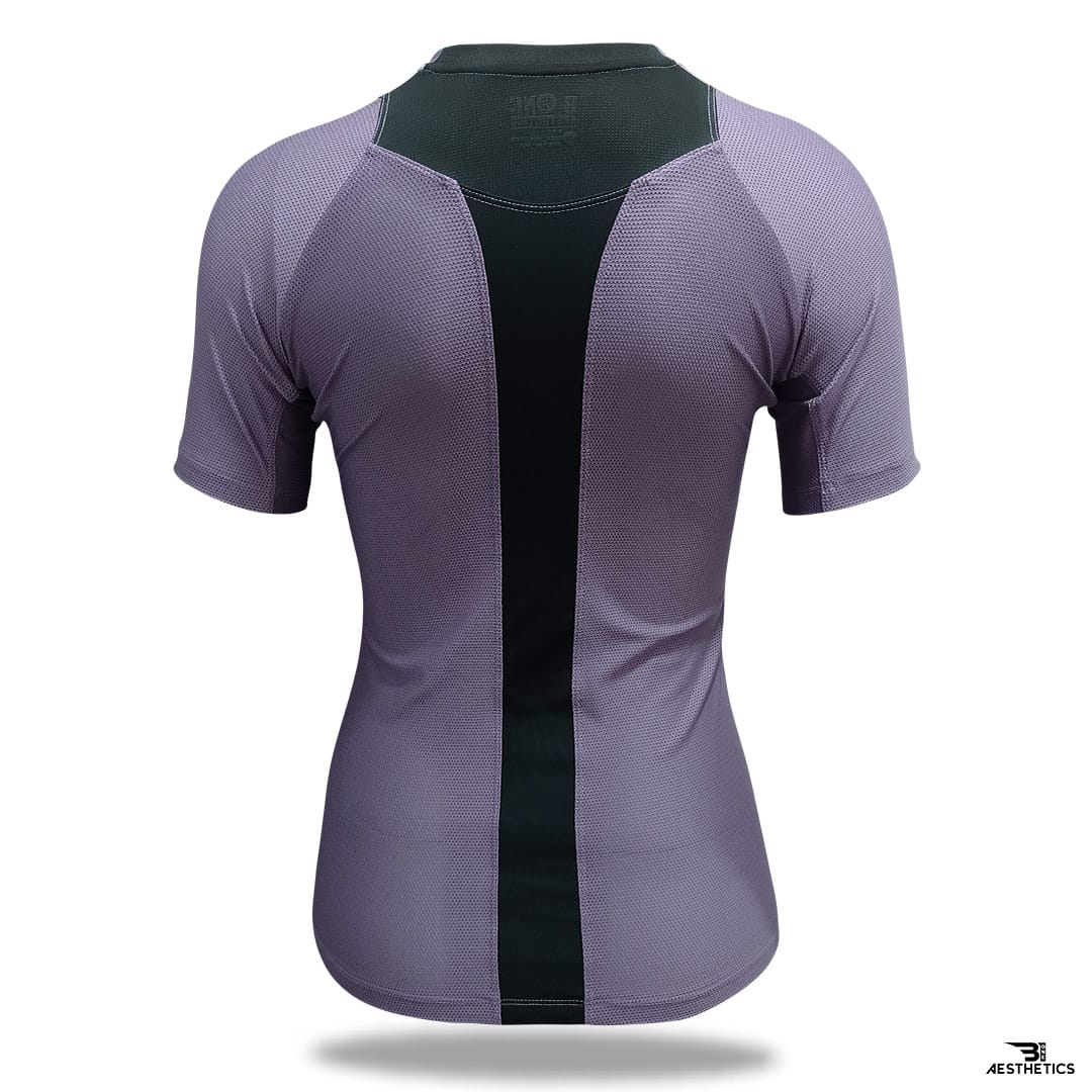 back contrast purple t-shirt