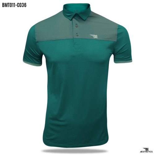 teal green polo t-shirt