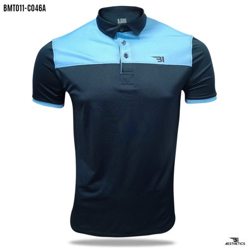 prussian blue polo t-shirt