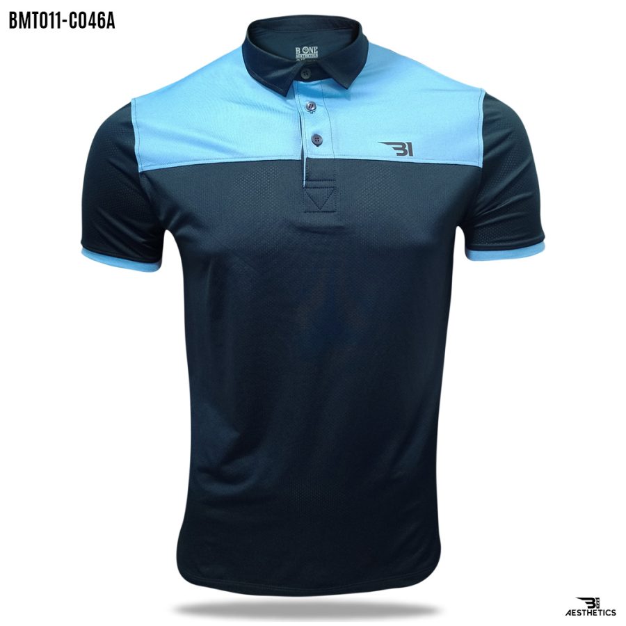 prussian blue polo t-shirt