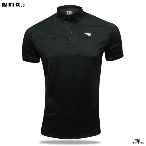 dri-fit black polo t-shirt