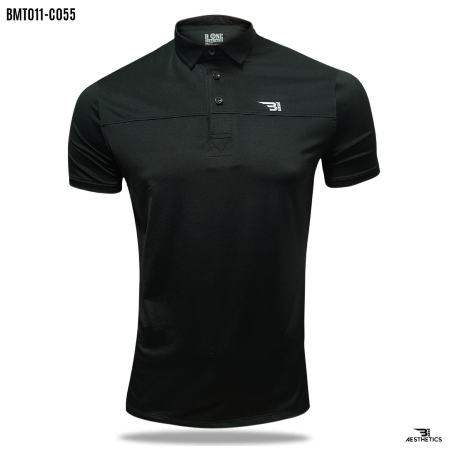 dri-fit black polo t-shirt
