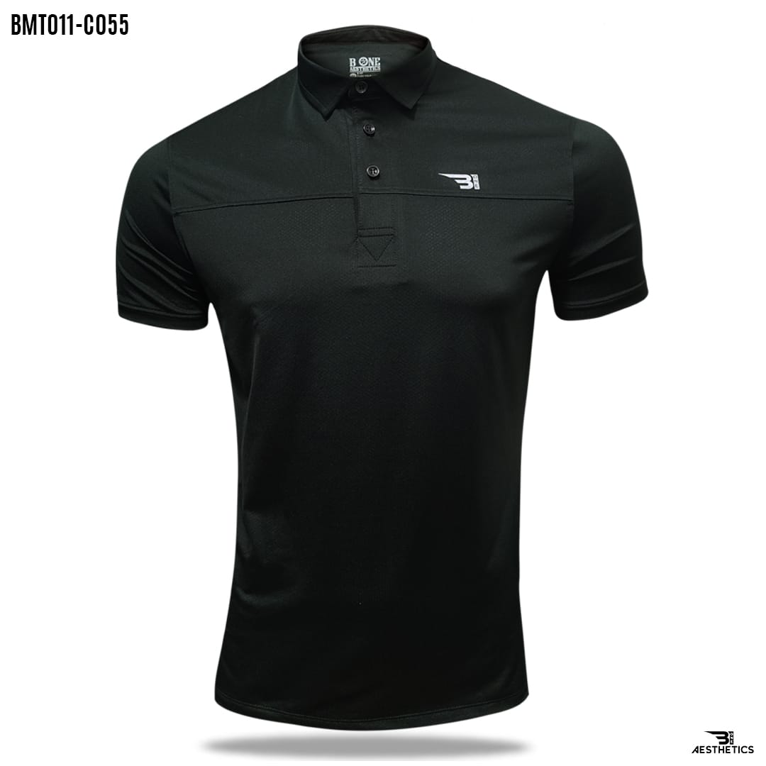 dri-fit black polo t-shirt