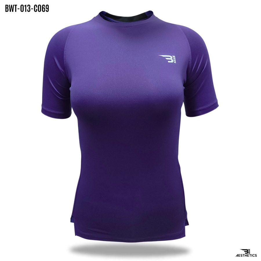 back contrast indigo T-shirt