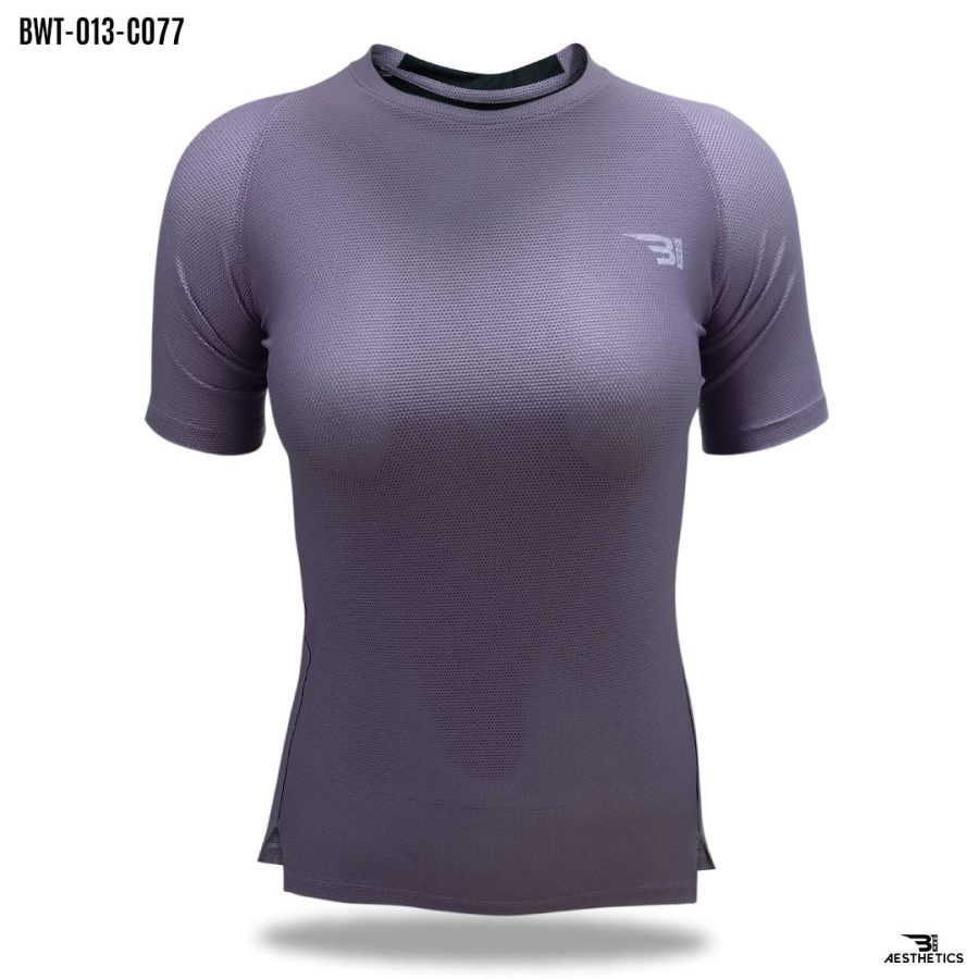 back contrast purple t-shirt