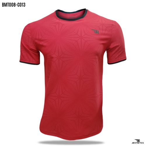 fire brick red crew neck t-shirt