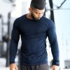 navy blue UV-protected rash guard