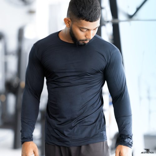 oxford blue UV-protected rash guard