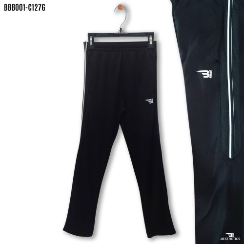 boys gray side stripe track bottoms
