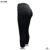 black knee length leggings