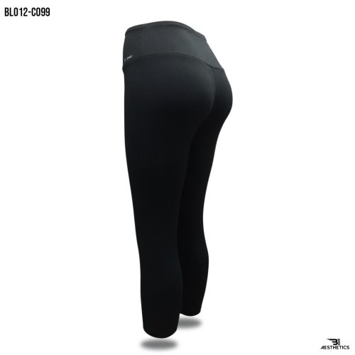 black knee length leggings