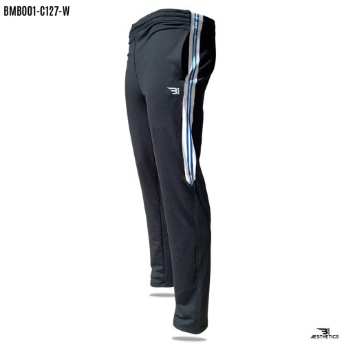 track bottoms full black and white contrast