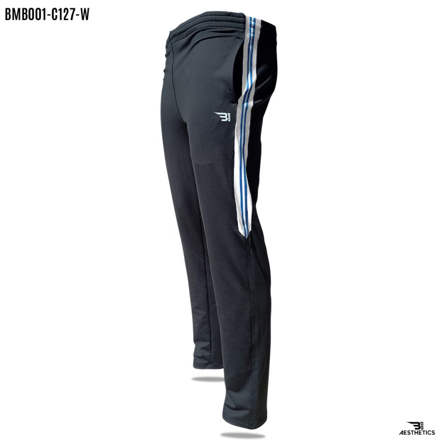 track bottoms full black and white contrast