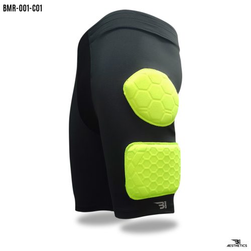 lime green rugby protective shorts