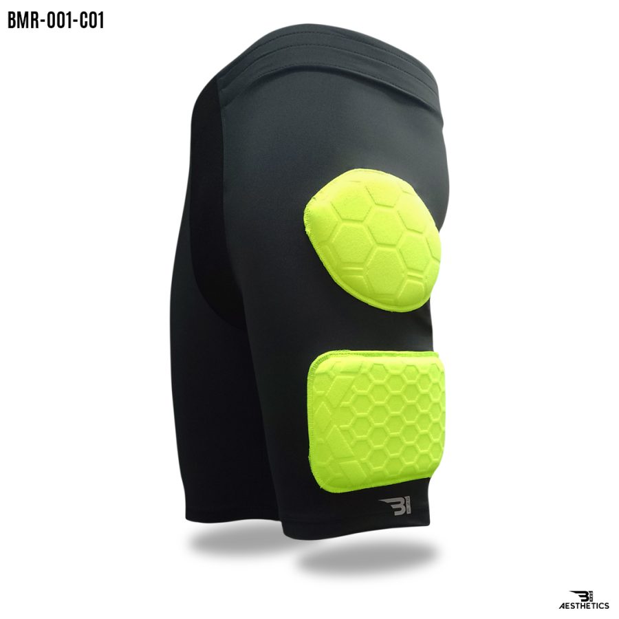 lime green rugby protective shorts