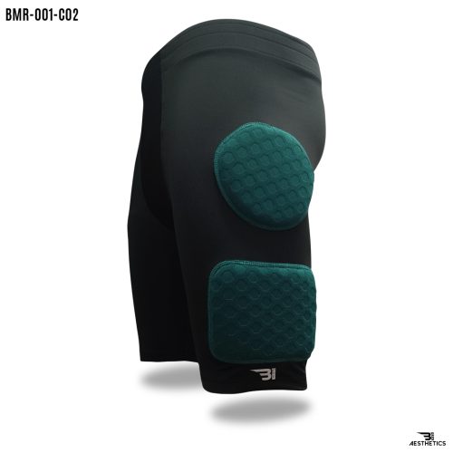 jungle green rugby protective shorts