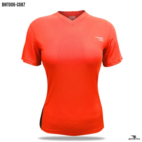 side contrast neon orange t-shirt