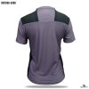 side contrast purple t-shirt