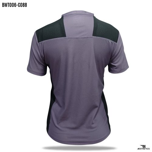 side contrast purple t-shirt