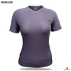 side contrast purple t-shirt