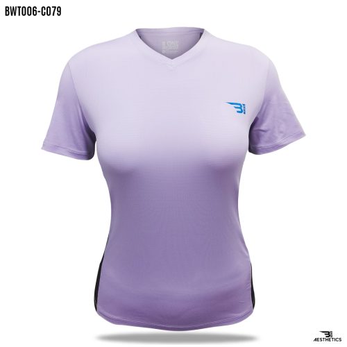 side contrast pastel purple t-shirt