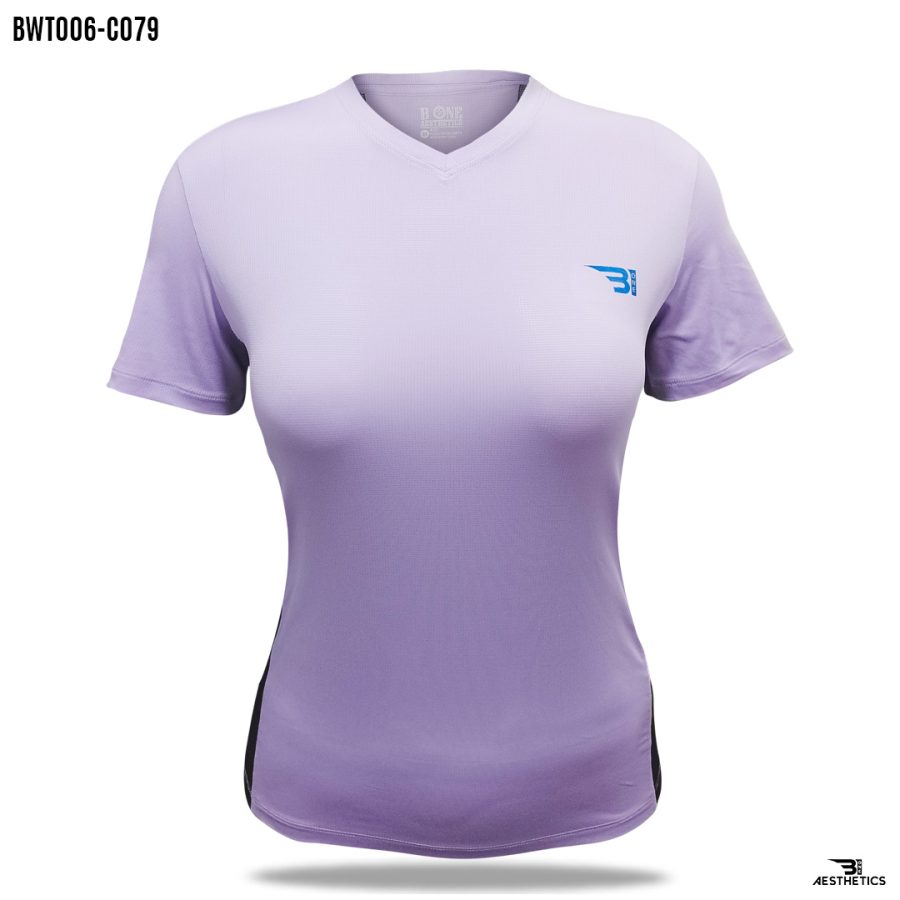 side contrast pastel purple t-shirt