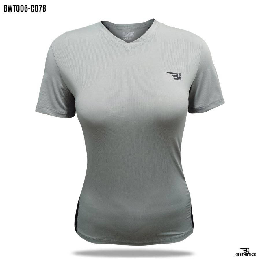 side contrast gray t-shirt