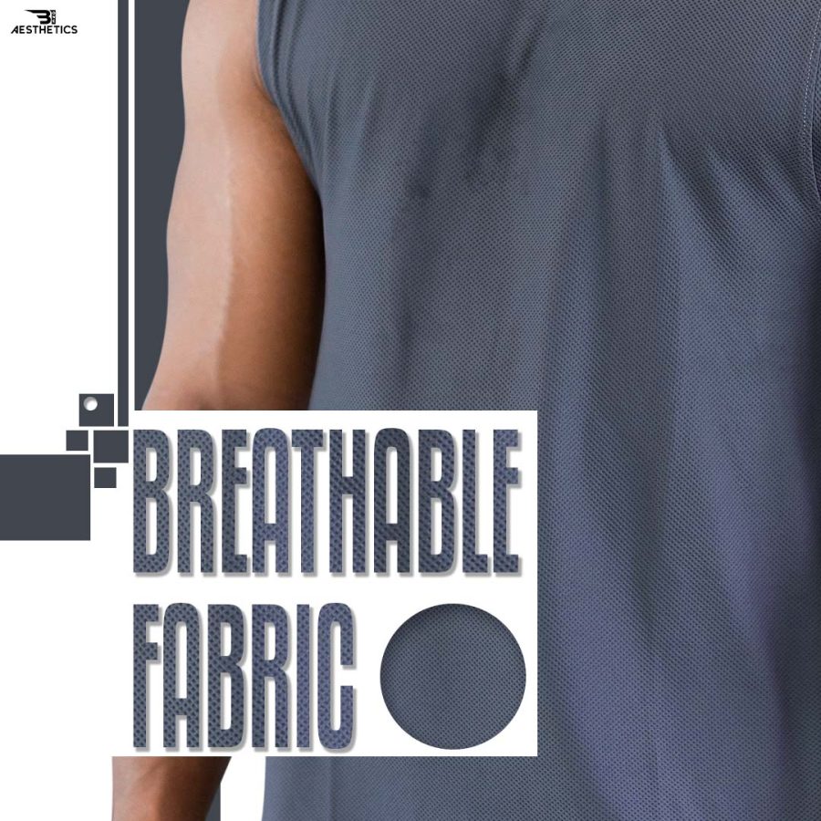 men's slate gray arm cut