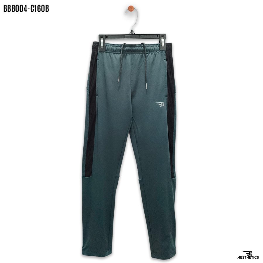 black side mesh slate gray track bottoms