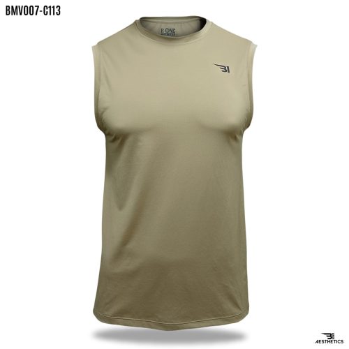 men's khaki green arm cut