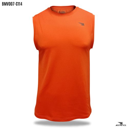 men's orange arm cut
