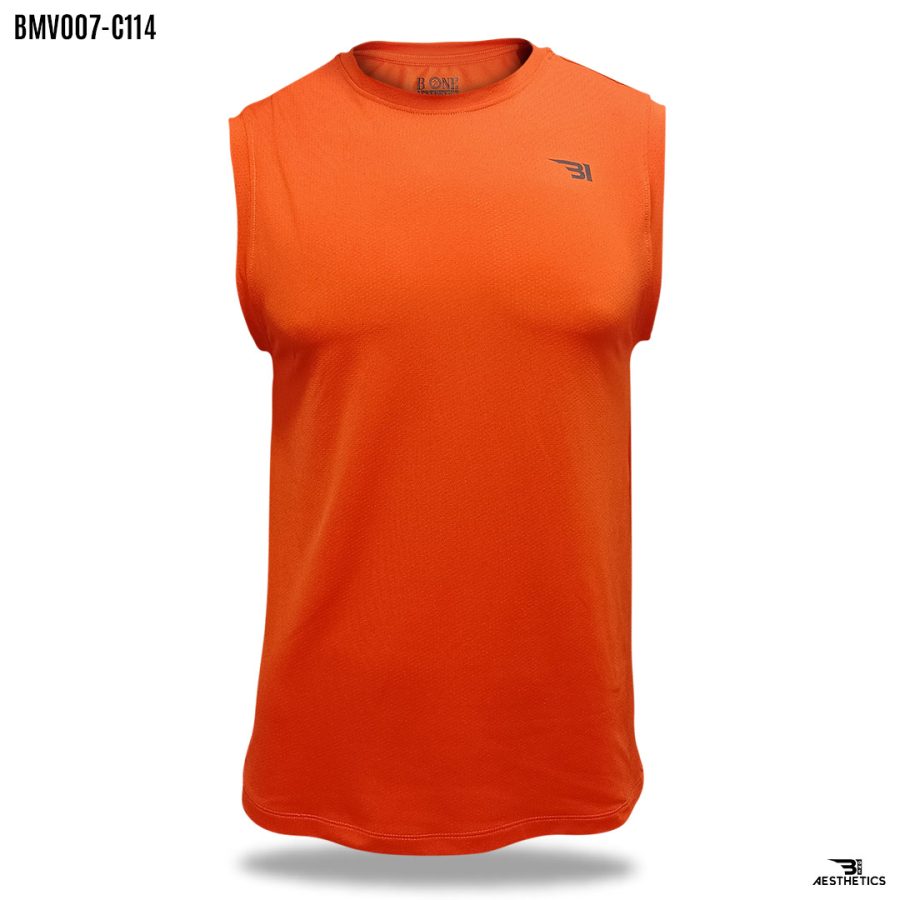 men's orange arm cut