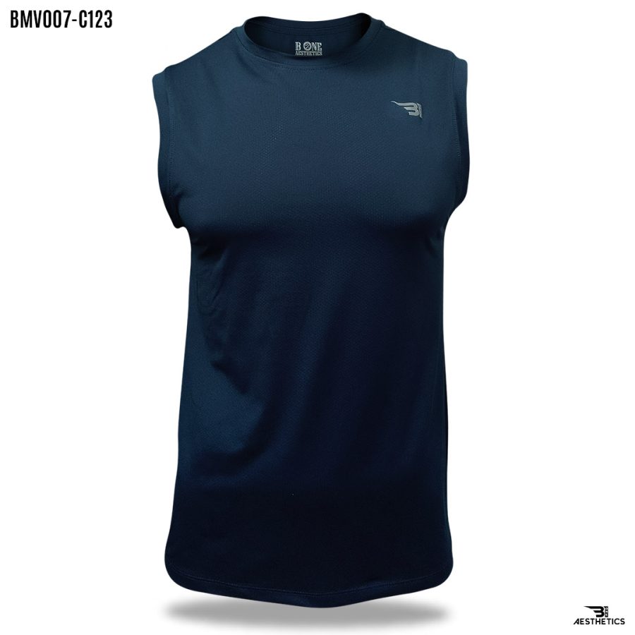 men's dark blue arm cut