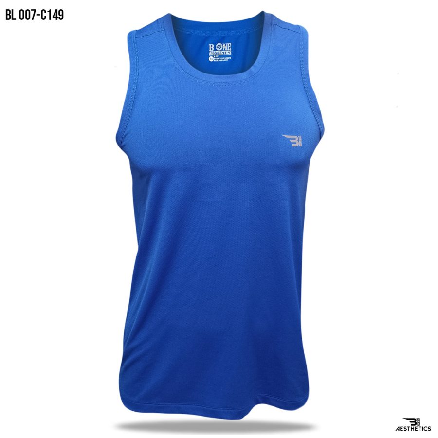 men's blue tank top