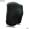 black and gray running short