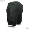 black and gray gym short with pockets