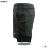 black and gray gym short with pockets