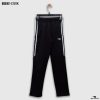 black contrast full black kids track bottoms