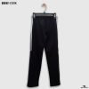 black contrast full black kids track bottoms