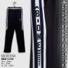 navy blue contrast full black kids track bottoms